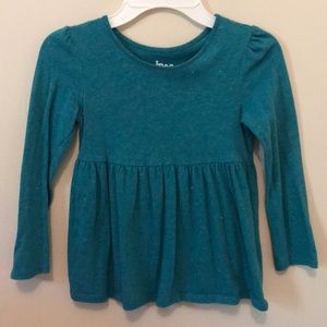 Circo Girls 5T Blue Flowing With Silver Hint Top